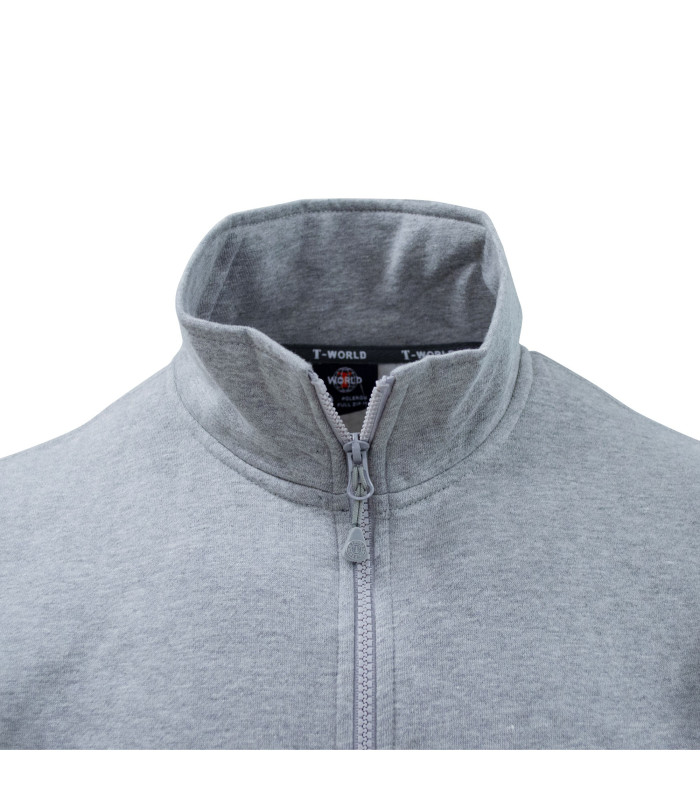 POLERON FULL ZIP UNISEX M/LARGA 65% POLY 35% ALG