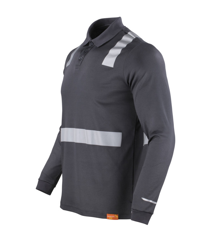 POLERA POLO HIBRIDA C/REFLECTIVA  M/LARGA