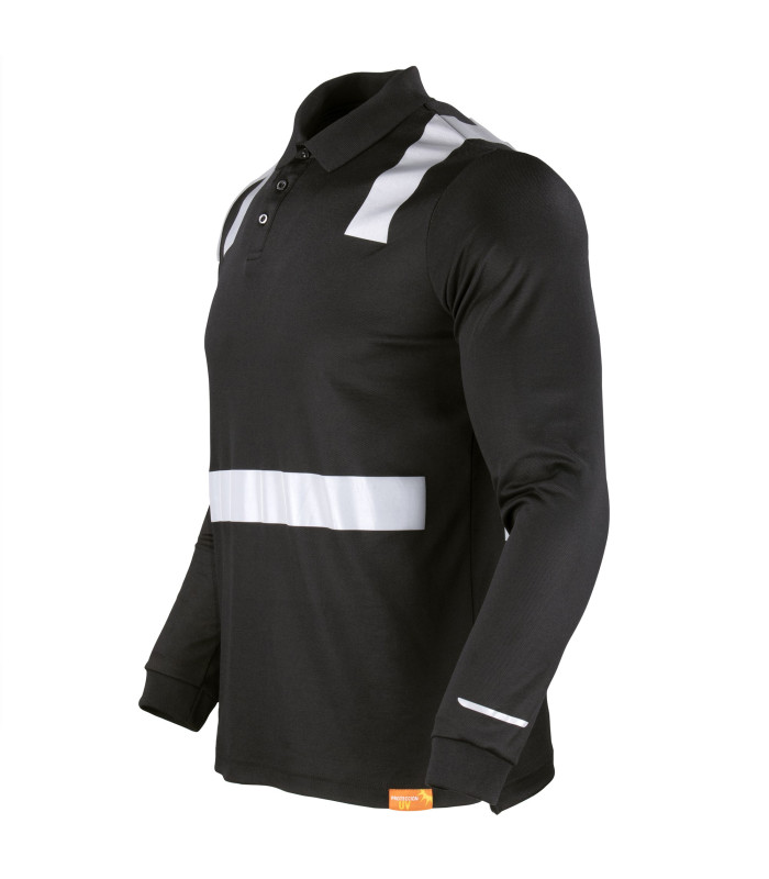 POLERA POLO HIBRIDA C/REFLECTIVA  M/LARGA