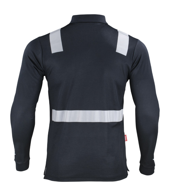 POLERA POLO HIBRIDA C/REFLECTIVA  M/LARGA