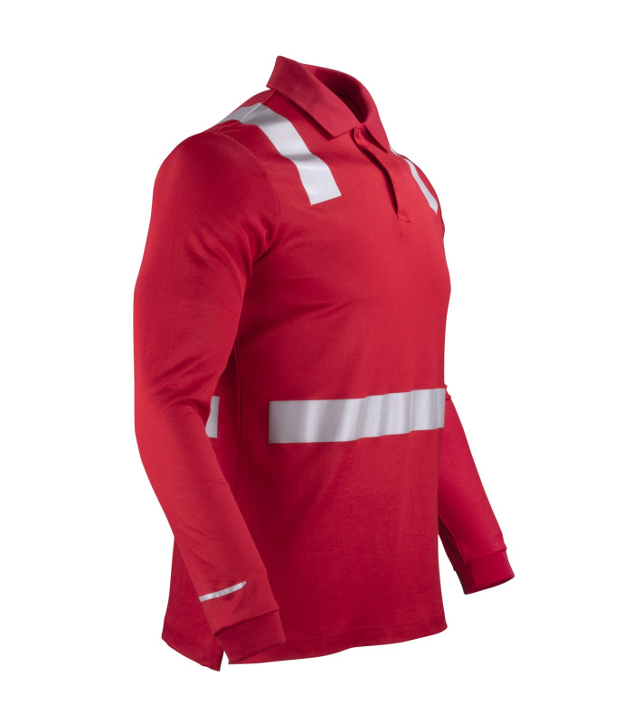 POLERA POLO HIBRIDA C/REFLECTIVA  M/LARGA