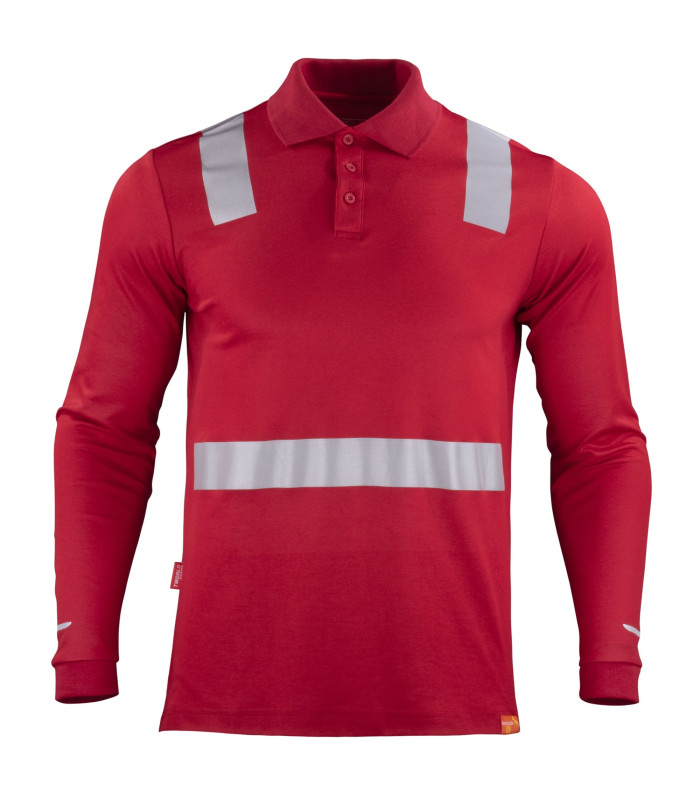 POLERA POLO HIBRIDA C/REFLECTIVA  M/LARGA