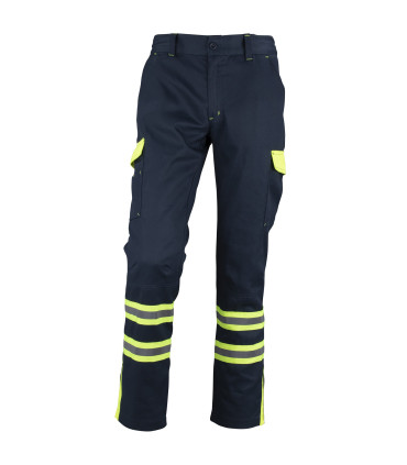 PANTALON CARGO GABARDINA BICOLOR C/CINTA DÍA NOCHE HI-VIS LINE