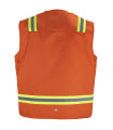 CHALECO GEOLOGO GABARDINA DUAL HI VIS CON CINTA DIA Y NOCHE