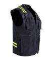 CHALECO GEOLOGO GABARDINA DUAL HI VIS CON CINTA DIA Y NOCHE