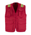 CHALECO GEOLOGO GABARDINA DUAL HI VIS CON CINTA DIA Y NOCHE