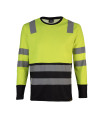 POLERA HIBRIDA HI VIS BI COLOR  M/LARGA