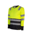 POLERA HIBRIDA HI VIS BI COLOR  M/LARGA