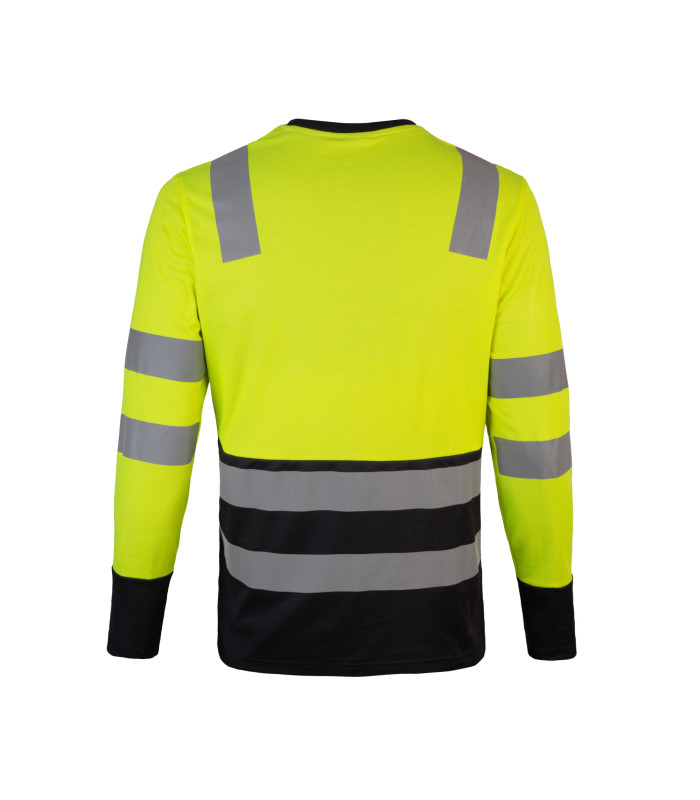 POLERA HIBRIDA HI VIS BI COLOR  M/LARGA