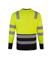 POLERA HIBRIDA HI VIS BI COLOR  M/LARGA