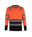 POLERA HIBRIDA HI VIS BI COLOR  M/LARGA