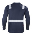 POLERA HIBRIDA C/REFLECTIVA  M/LARGA 60% ALG 40%