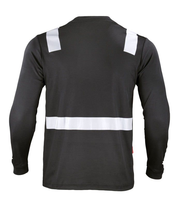 POLERA HIBRIDA C/REFLECTIVA  M/LARGA 60% ALG 40%