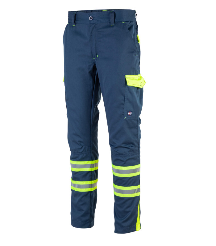 PANTALON CARGO GABARDINA BICOLOR C/CINTA DÍA NOCHE HI-VIS LINE