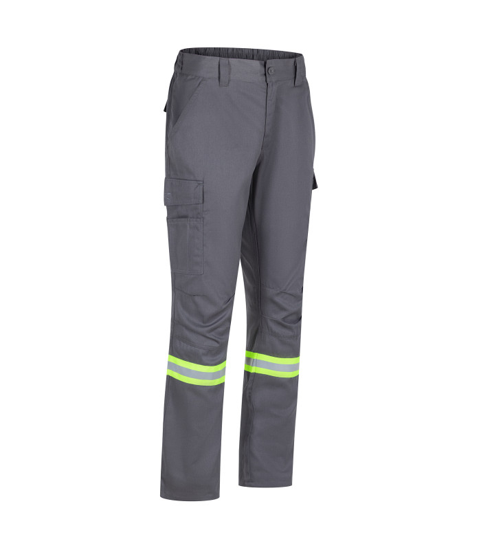 PANTALON GABARDINA DUAL HI VIS CON CINTA DIA Y NOCHE