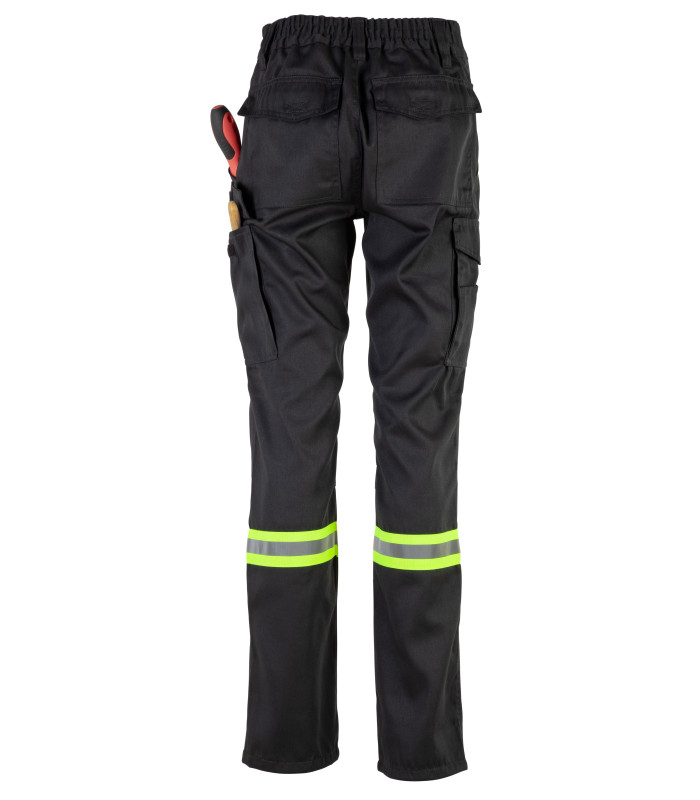 Pantalón Gabardina Dual Hi-Vis con Cinta día y noche hombre