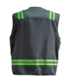 CHALECO GEOLOGO GABARDINA DUAL HI VIS CON CINTA DIA Y NOCHE