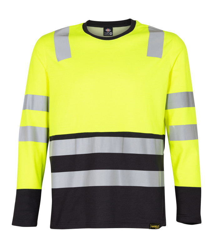 POLERA HIBRIDA HI VIS BI COLOR  M/LARGA