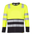 POLERA HIBRIDA HI VIS BI COLOR  M/LARGA