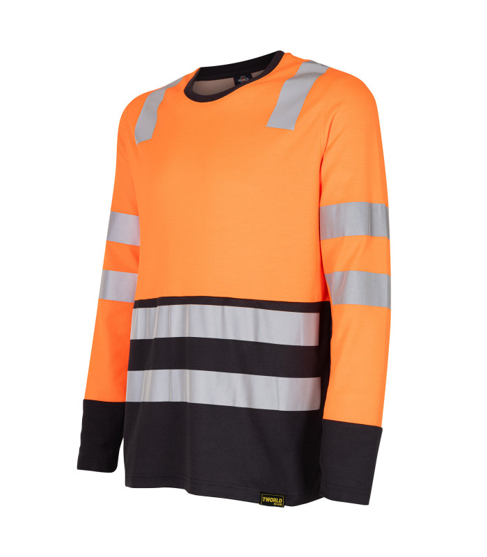 POLERA HIBRIDA HI VIS BI COLOR  M/LARGA